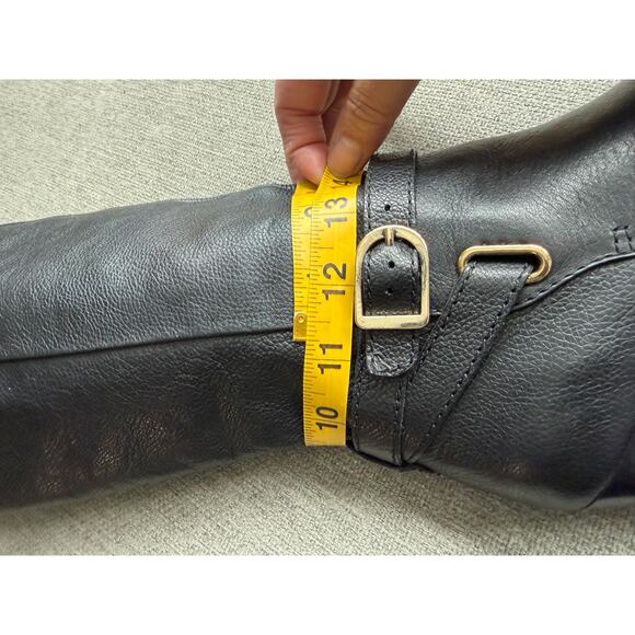 Banana Republic Shawna Black Leather Knee Boots Women's 6 - Picture 10 of 16